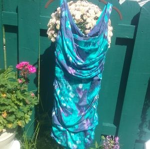 Express Design Studio Silk Watercolor Dress